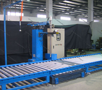 4 drums on pallet 1.5 ton filling machine with roller conveyor 1.5 ton drum filling machine with pallet conveyor
