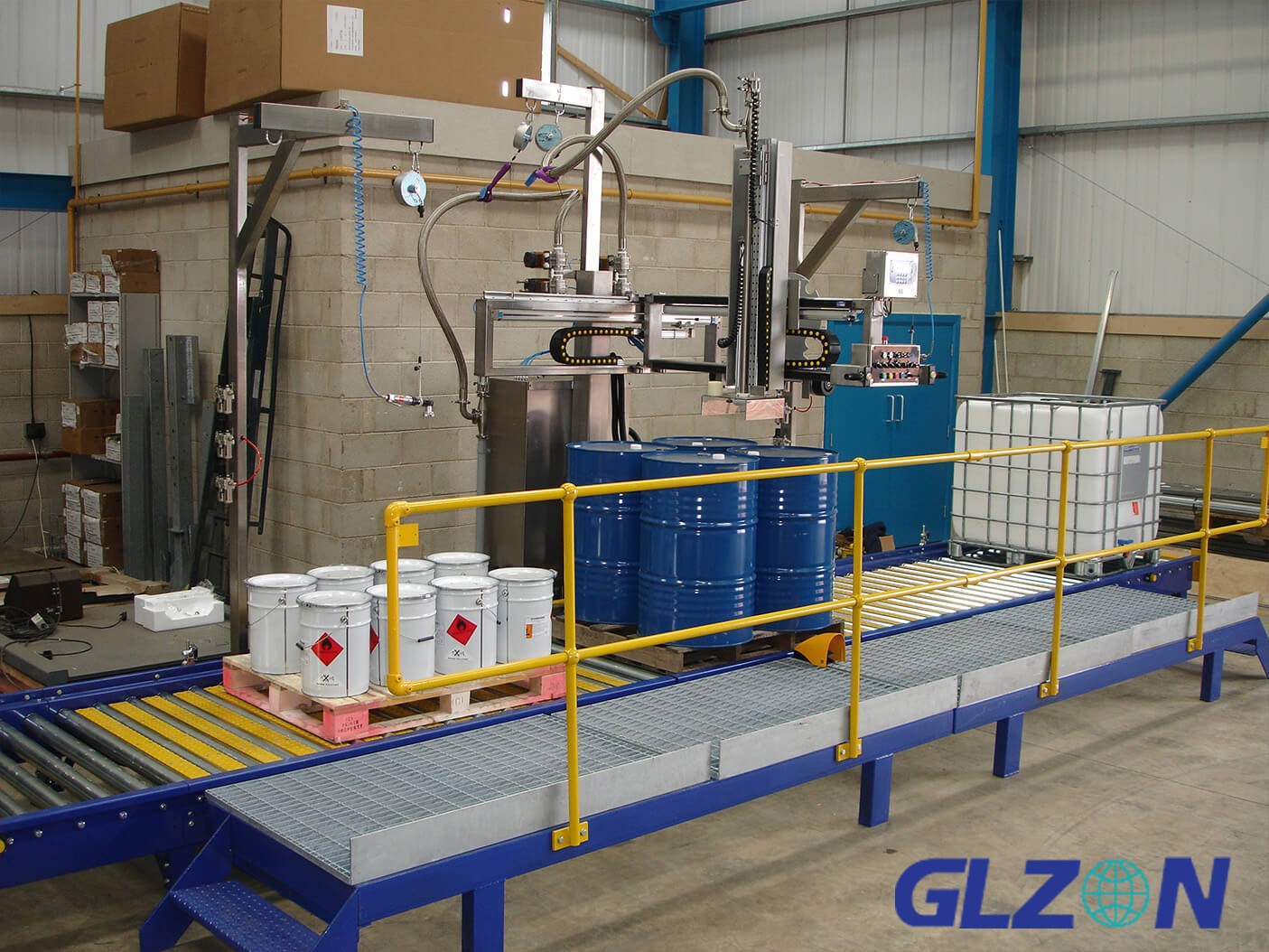 4 Head Barrel Filling Machine - Industrial ton container filling system