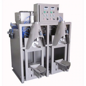 Dual nozzle pneumatic dry mortar packaging machine