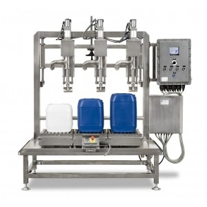 三頭20升自動灌裝機 20升防爆灌裝機