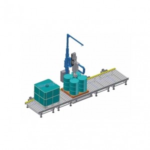 ?IBC噸桶自動(dòng)罐裝機 200L-4桶稱(chēng)重灌裝設備 化工液體灌裝秤 防爆型