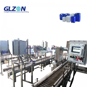 Double-Head Auto Water-Based Ink Explosion-Proof Weighing 30L Can Filling Machine