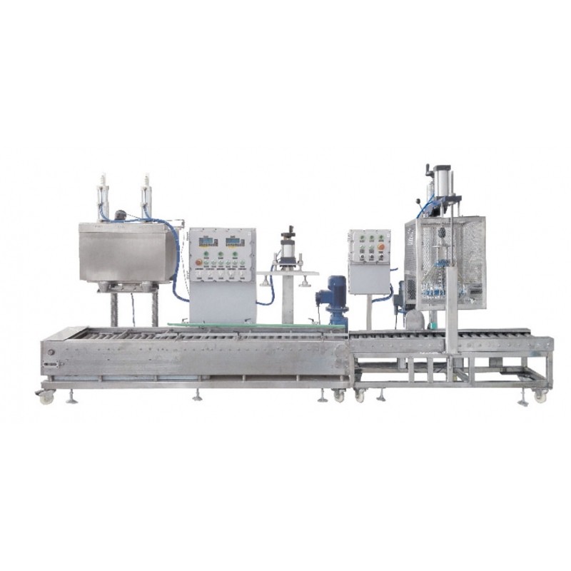 涂料雙頭灌裝機 排氣壓蓋裝置