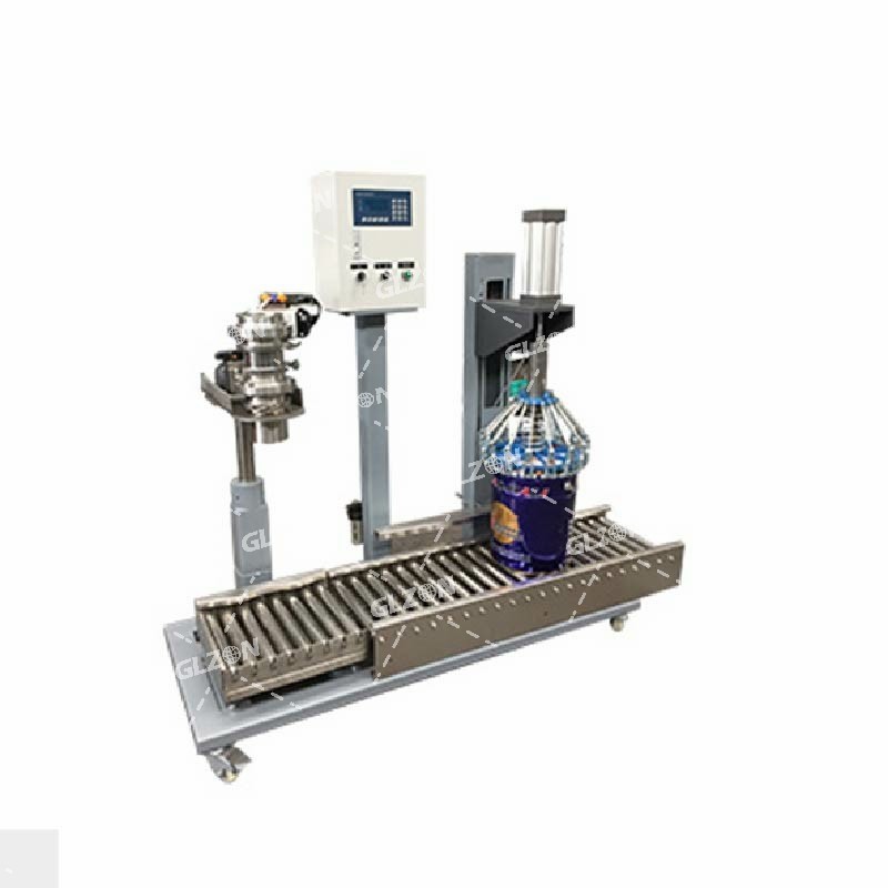 防水涂料灌裝機,20L自動(dòng)貼標灌裝機