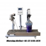 Automatic Double-head Liquid Pail Filling Machine for Engine Oil With a Crown Lid_